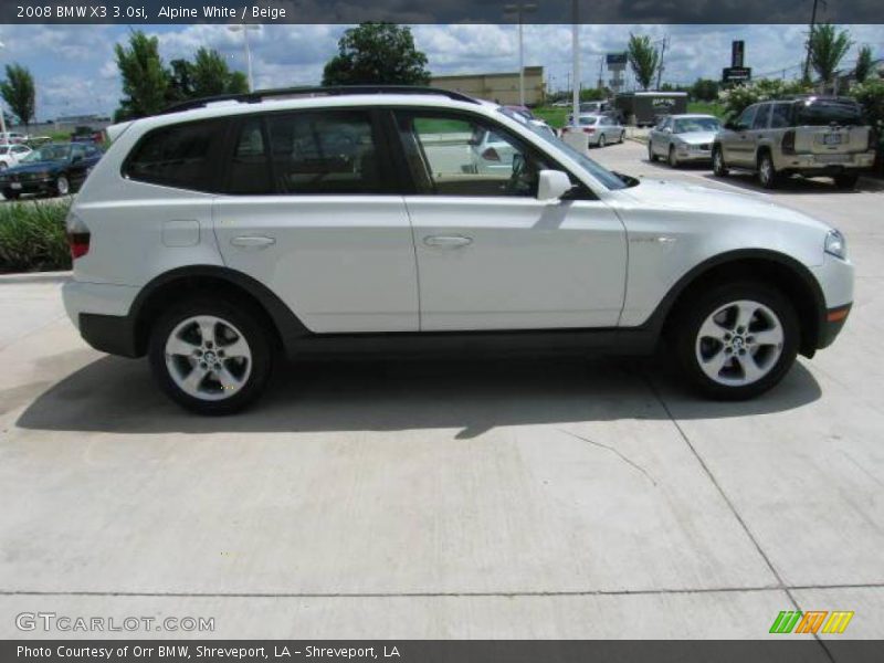 Alpine White / Beige 2008 BMW X3 3.0si