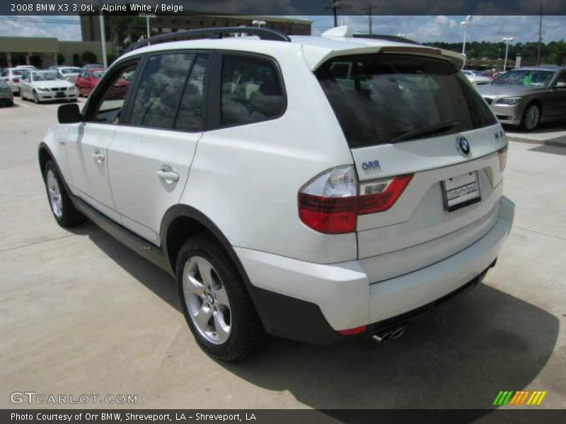 Alpine White / Beige 2008 BMW X3 3.0si