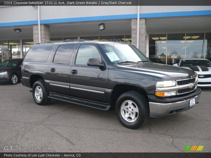 Dark Green Metallic / Gray/Dark Charcoal 2004 Chevrolet Suburban 1500 LS 4x4