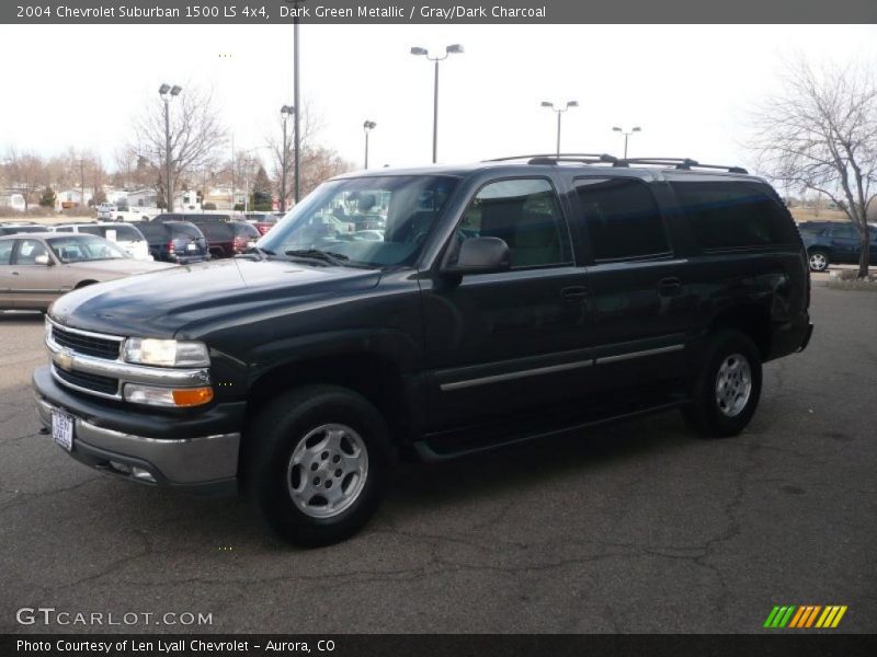 Dark Green Metallic / Gray/Dark Charcoal 2004 Chevrolet Suburban 1500 LS 4x4