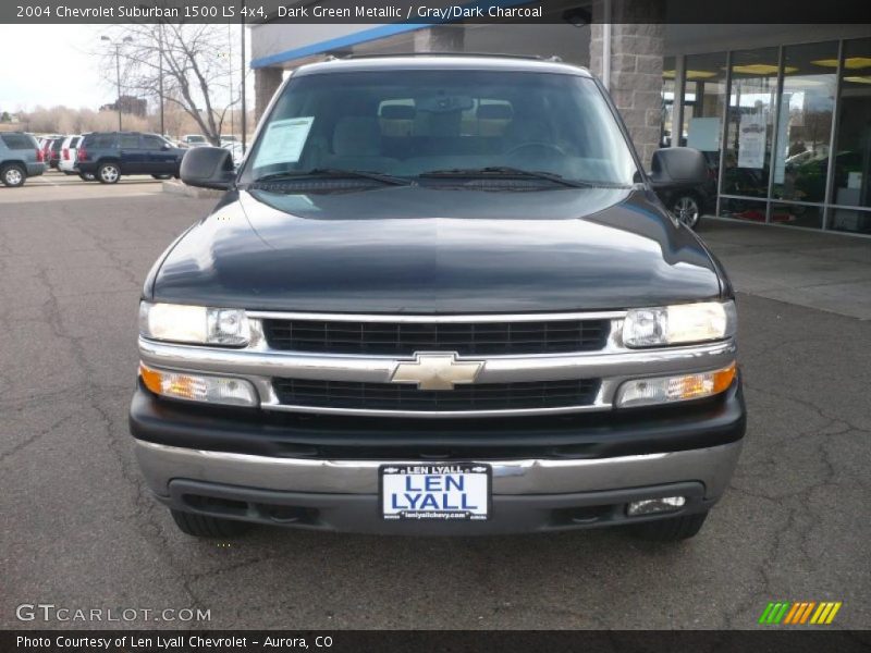 Dark Green Metallic / Gray/Dark Charcoal 2004 Chevrolet Suburban 1500 LS 4x4