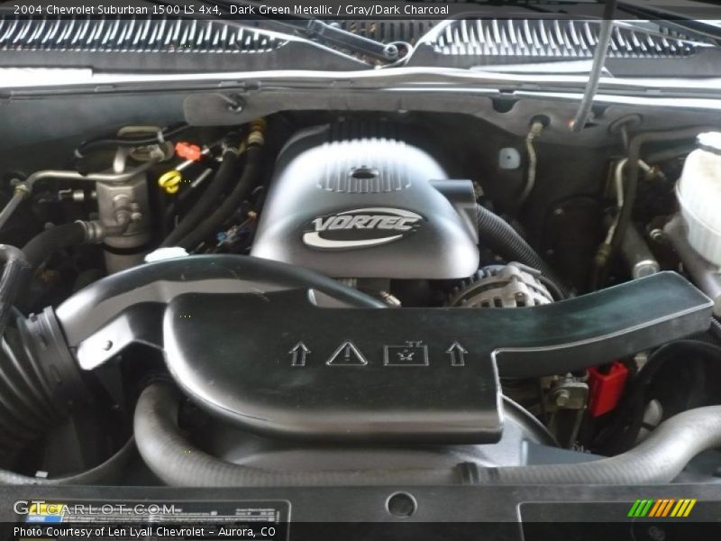 Dark Green Metallic / Gray/Dark Charcoal 2004 Chevrolet Suburban 1500 LS 4x4