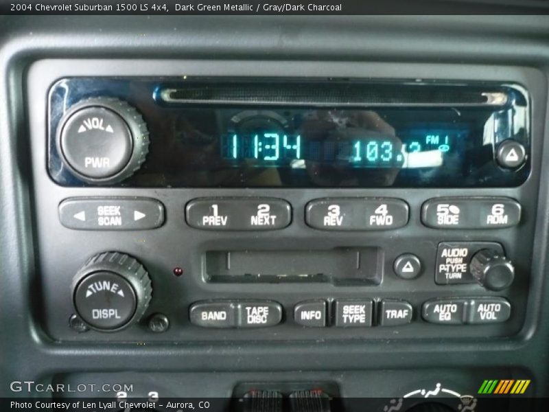 Dark Green Metallic / Gray/Dark Charcoal 2004 Chevrolet Suburban 1500 LS 4x4