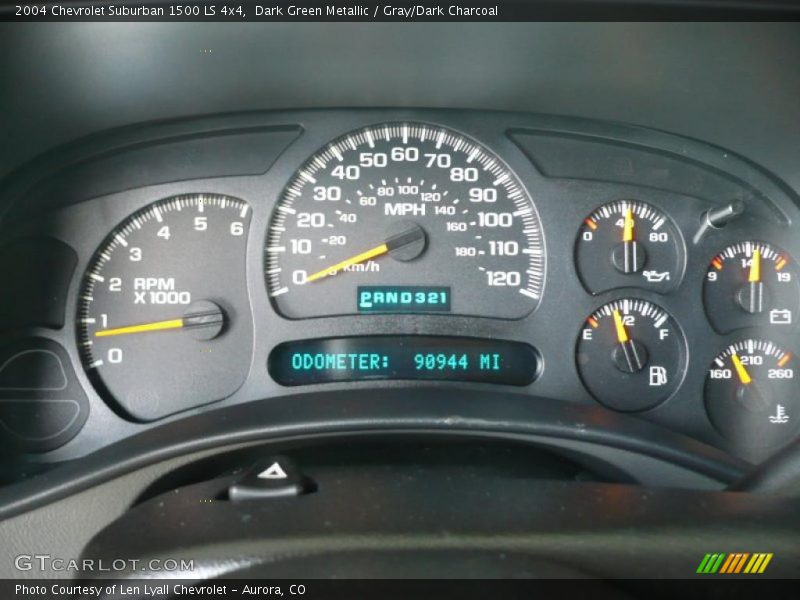 Dark Green Metallic / Gray/Dark Charcoal 2004 Chevrolet Suburban 1500 LS 4x4