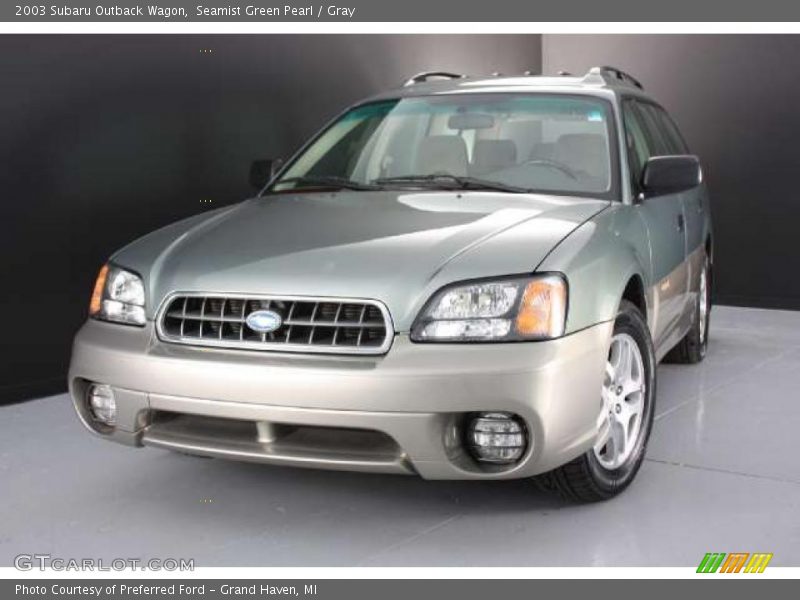 Seamist Green Pearl / Gray 2003 Subaru Outback Wagon