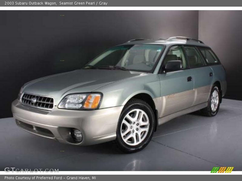 Seamist Green Pearl / Gray 2003 Subaru Outback Wagon