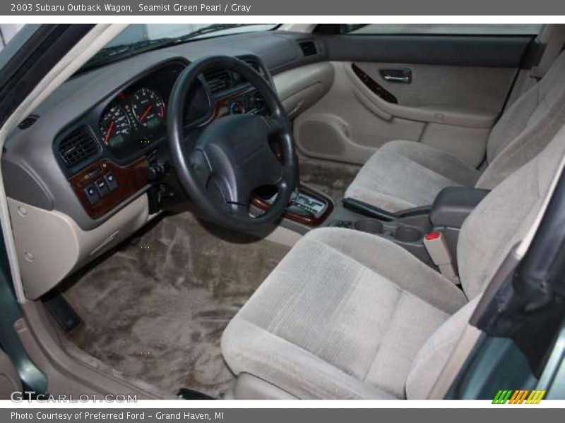 Seamist Green Pearl / Gray 2003 Subaru Outback Wagon