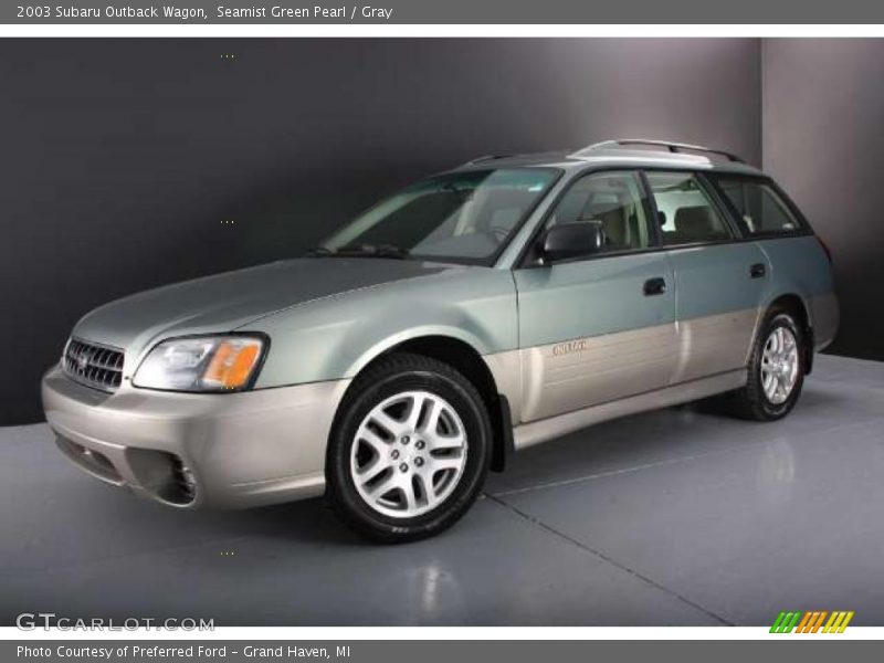 Seamist Green Pearl / Gray 2003 Subaru Outback Wagon