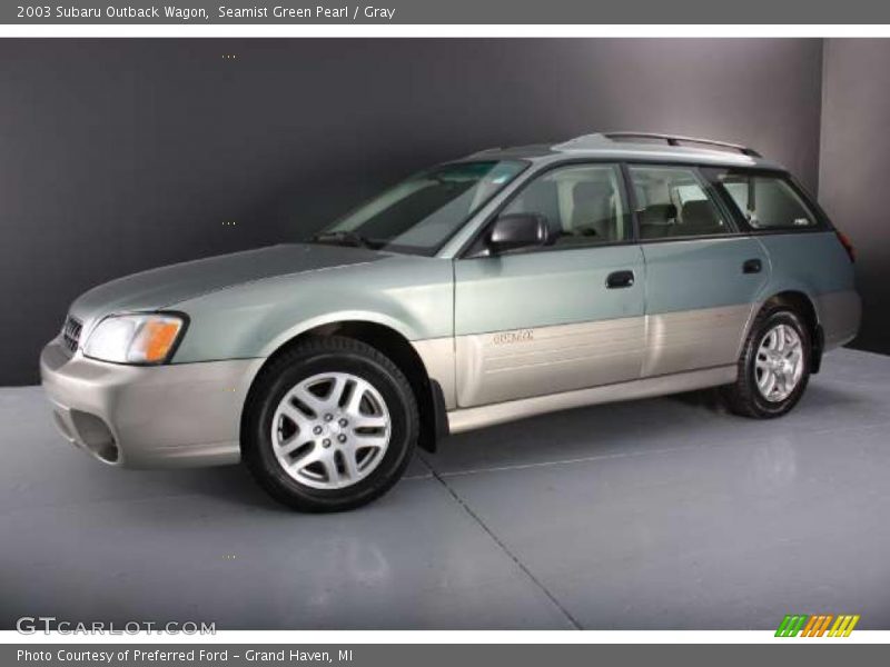 Seamist Green Pearl / Gray 2003 Subaru Outback Wagon