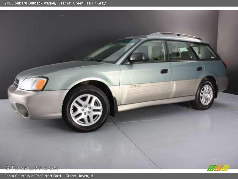Seamist Green Pearl / Gray 2003 Subaru Outback Wagon