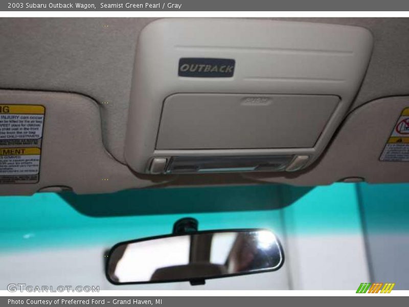 Seamist Green Pearl / Gray 2003 Subaru Outback Wagon