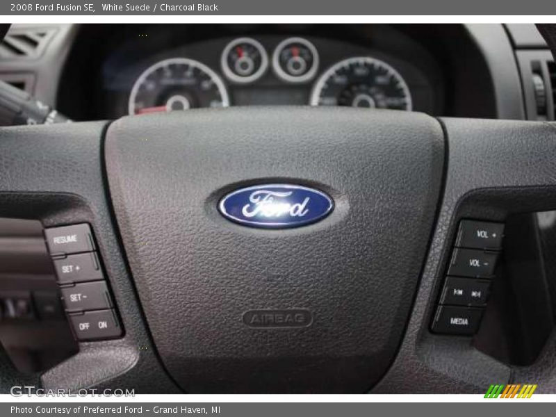 White Suede / Charcoal Black 2008 Ford Fusion SE