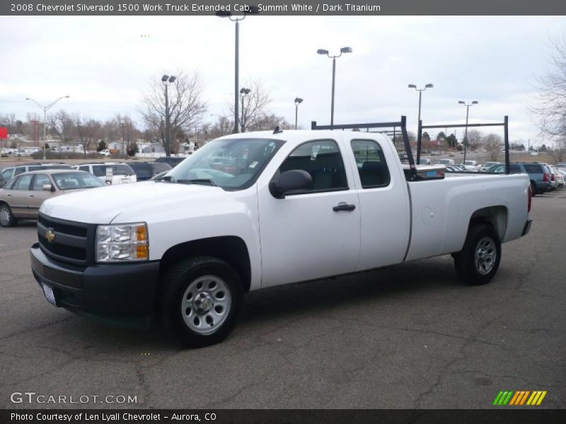 Summit White / Dark Titanium 2008 Chevrolet Silverado 1500 Work Truck Extended Cab