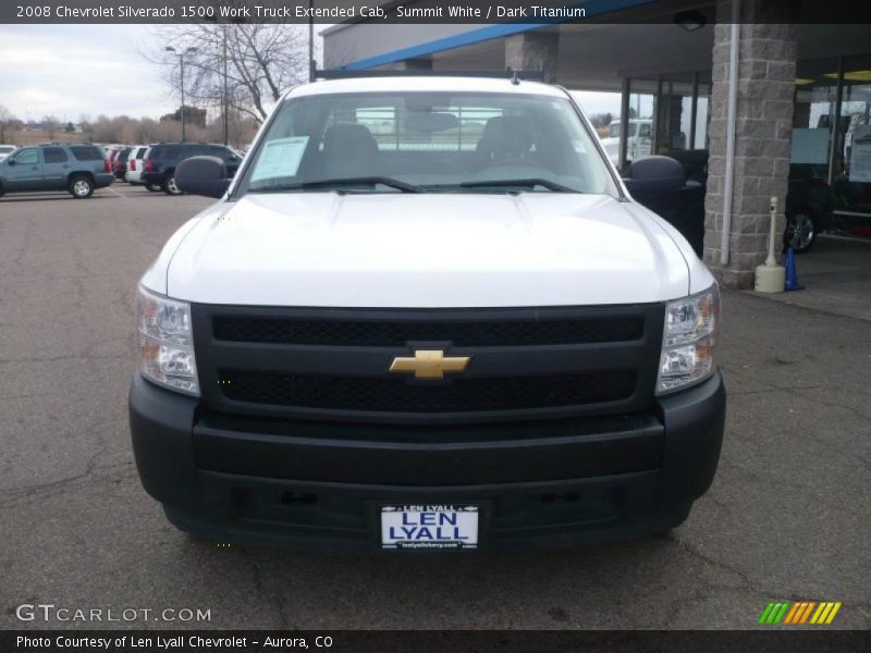 Summit White / Dark Titanium 2008 Chevrolet Silverado 1500 Work Truck Extended Cab