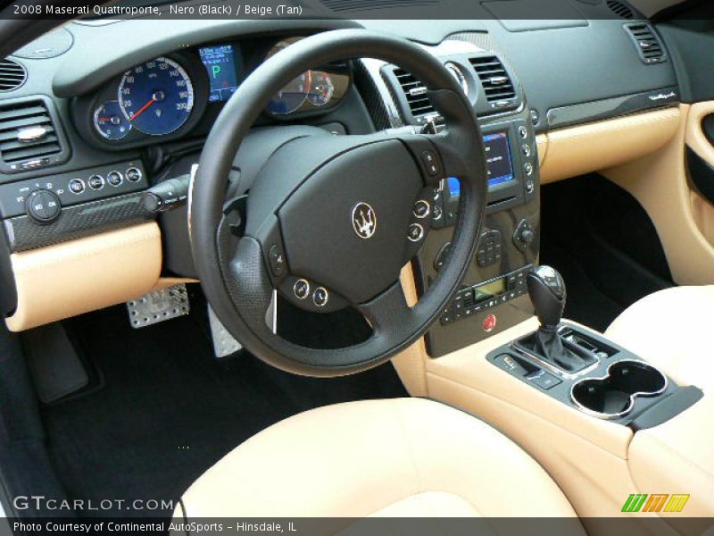 Nero (Black) / Beige (Tan) 2008 Maserati Quattroporte