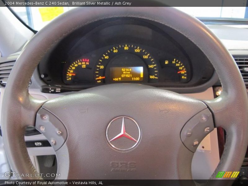 Brilliant Silver Metallic / Ash Grey 2004 Mercedes-Benz C 240 Sedan