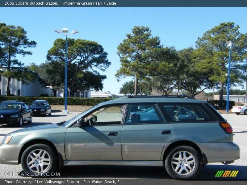 Timberline Green Pearl / Beige 2003 Subaru Outback Wagon