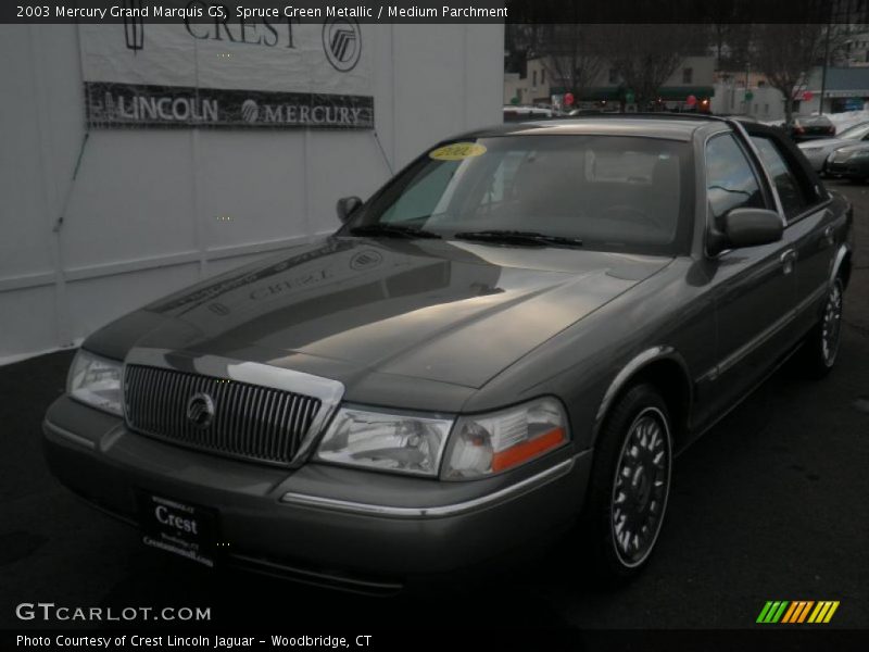 Spruce Green Metallic / Medium Parchment 2003 Mercury Grand Marquis GS