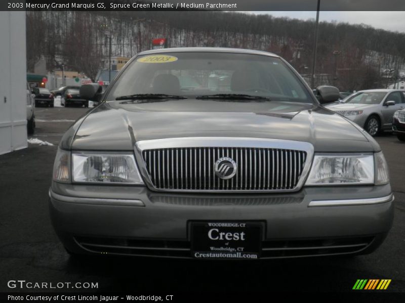 Spruce Green Metallic / Medium Parchment 2003 Mercury Grand Marquis GS
