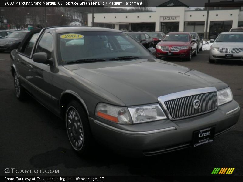 Spruce Green Metallic / Medium Parchment 2003 Mercury Grand Marquis GS