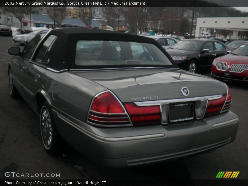 Spruce Green Metallic / Medium Parchment 2003 Mercury Grand Marquis GS