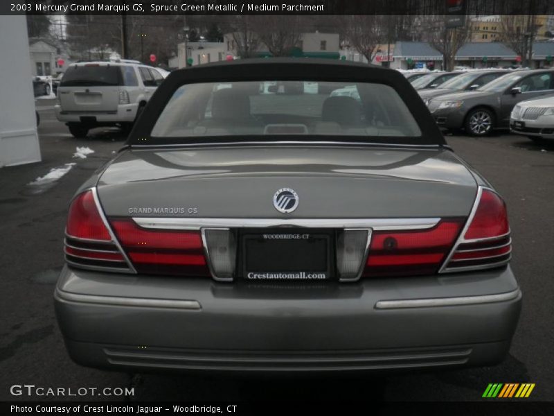 Spruce Green Metallic / Medium Parchment 2003 Mercury Grand Marquis GS