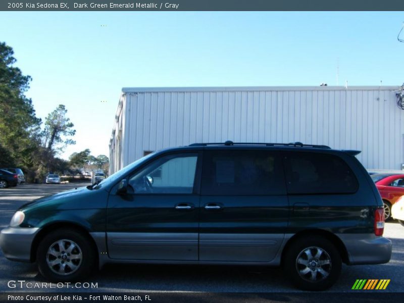 Dark Green Emerald Metallic / Gray 2005 Kia Sedona EX