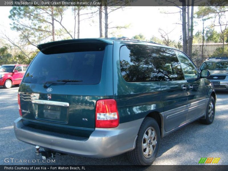 Dark Green Emerald Metallic / Gray 2005 Kia Sedona EX
