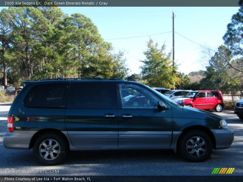 Dark Green Emerald Metallic / Gray 2005 Kia Sedona EX