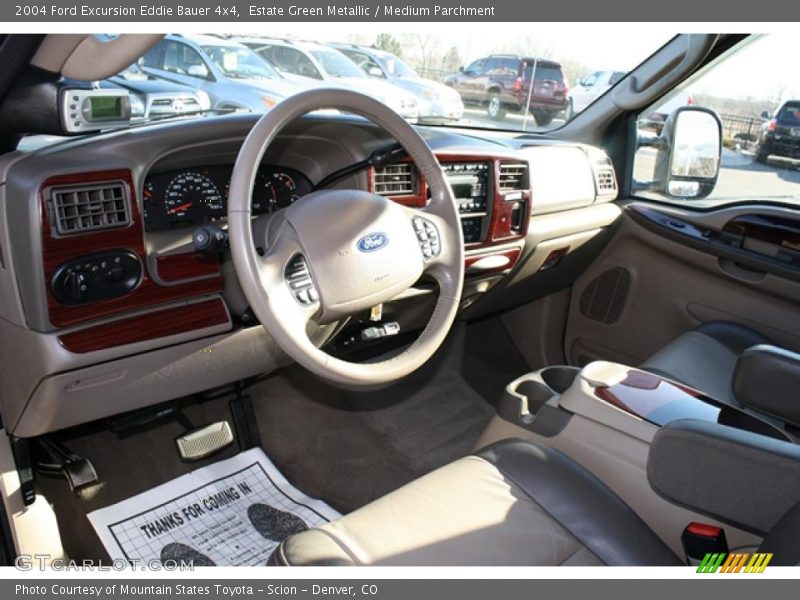 Estate Green Metallic / Medium Parchment 2004 Ford Excursion Eddie Bauer 4x4