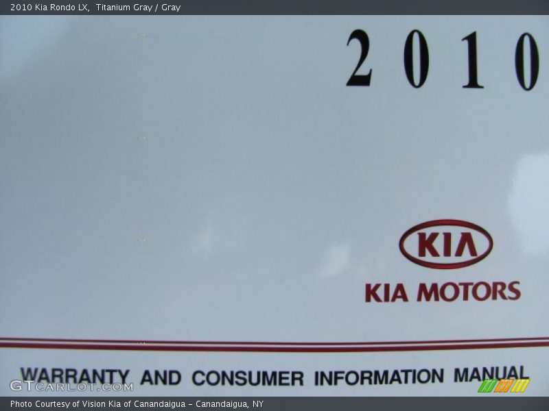 Titanium Gray / Gray 2010 Kia Rondo LX