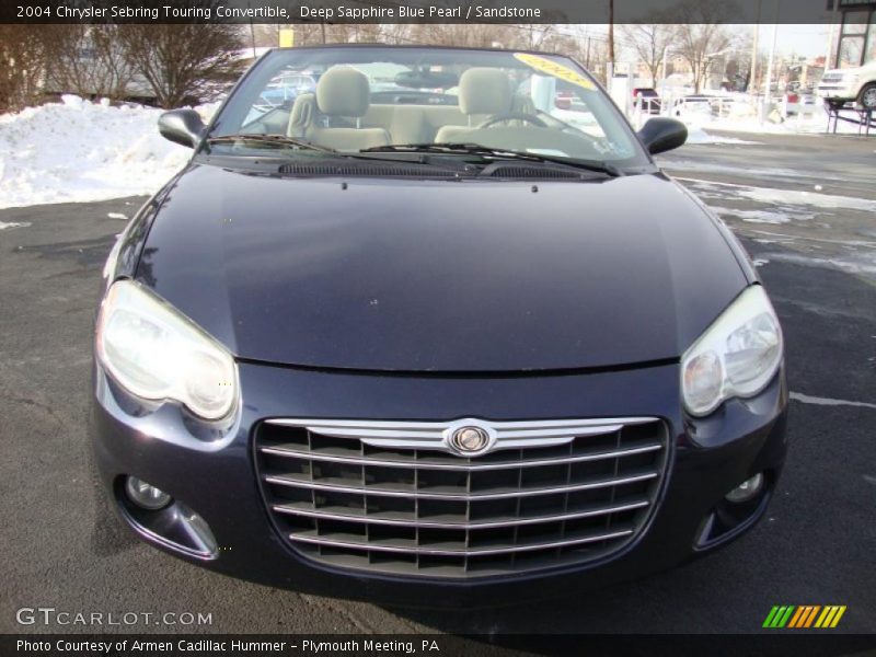 Deep Sapphire Blue Pearl / Sandstone 2004 Chrysler Sebring Touring Convertible