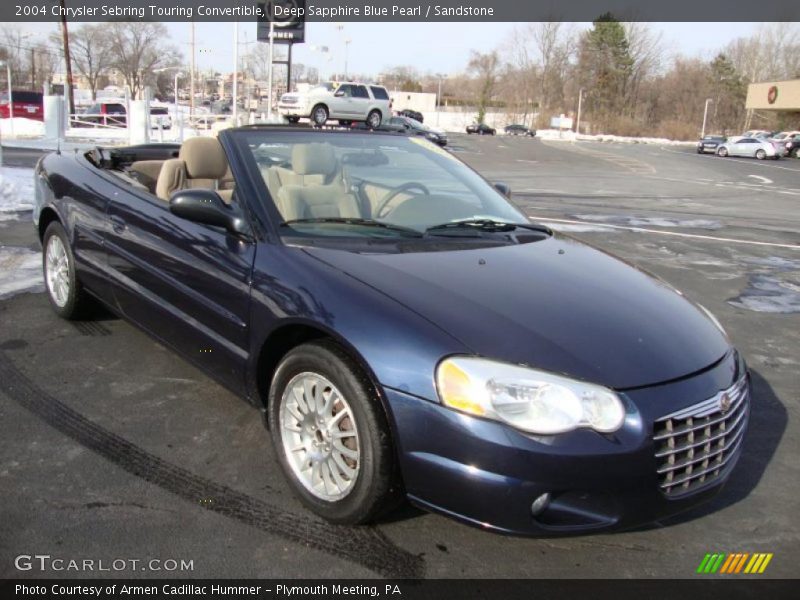 Deep Sapphire Blue Pearl / Sandstone 2004 Chrysler Sebring Touring Convertible