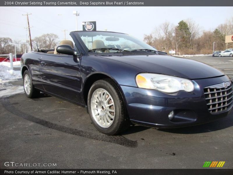 Deep Sapphire Blue Pearl / Sandstone 2004 Chrysler Sebring Touring Convertible