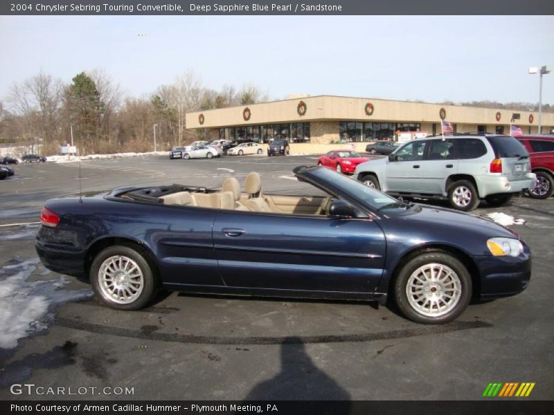 Deep Sapphire Blue Pearl / Sandstone 2004 Chrysler Sebring Touring Convertible