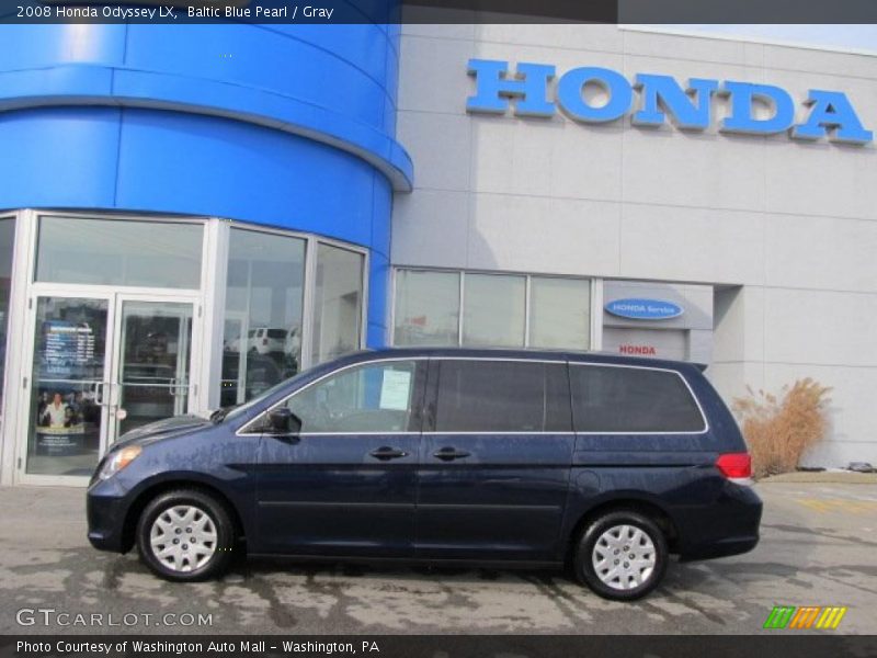 Baltic Blue Pearl / Gray 2008 Honda Odyssey LX