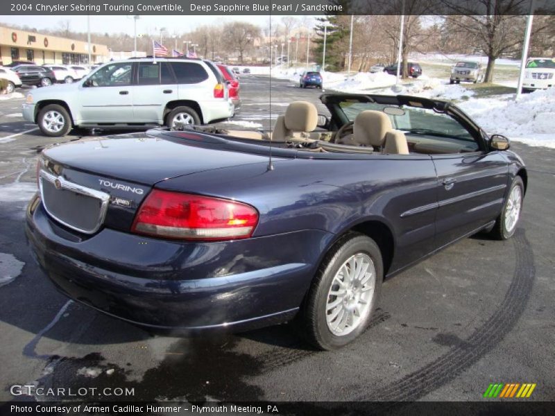 Deep Sapphire Blue Pearl / Sandstone 2004 Chrysler Sebring Touring Convertible