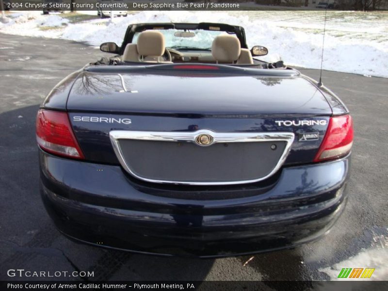 Deep Sapphire Blue Pearl / Sandstone 2004 Chrysler Sebring Touring Convertible