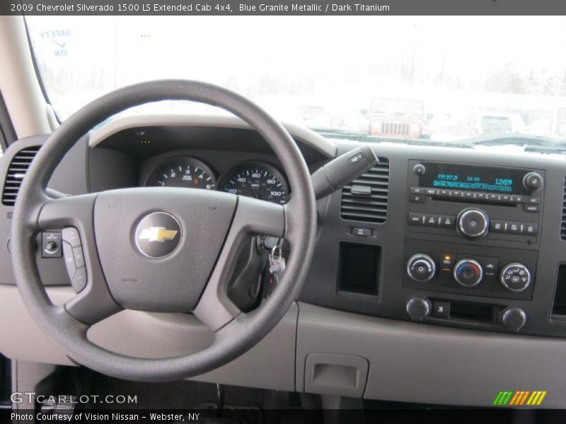 Blue Granite Metallic / Dark Titanium 2009 Chevrolet Silverado 1500 LS Extended Cab 4x4