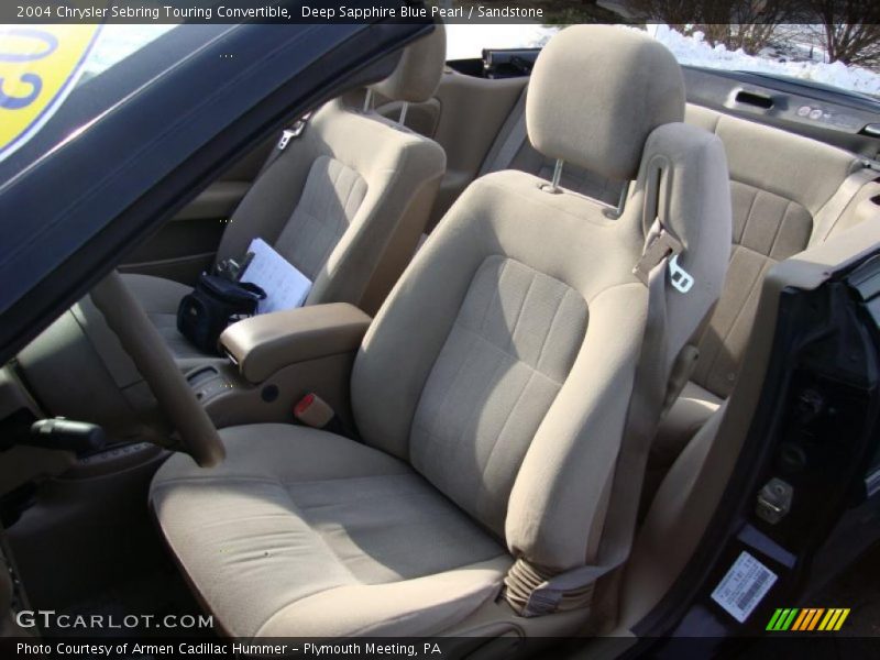 Deep Sapphire Blue Pearl / Sandstone 2004 Chrysler Sebring Touring Convertible