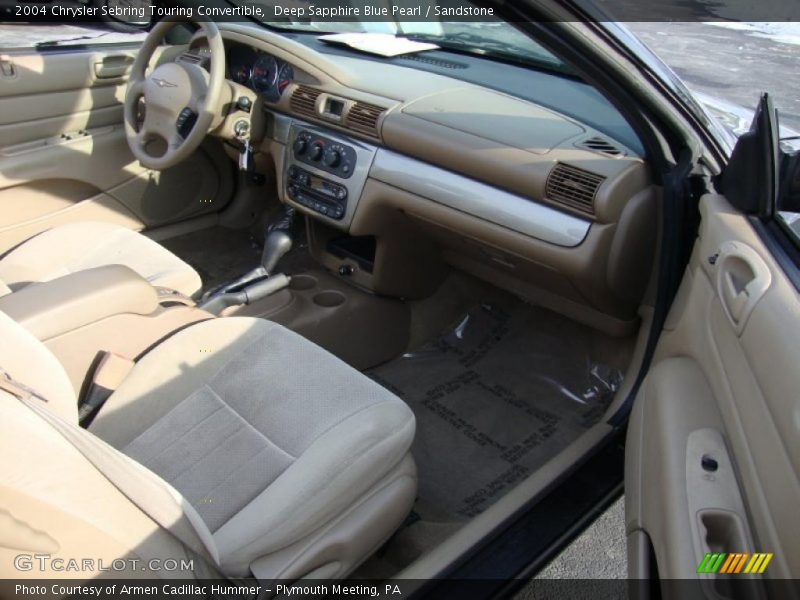 Deep Sapphire Blue Pearl / Sandstone 2004 Chrysler Sebring Touring Convertible