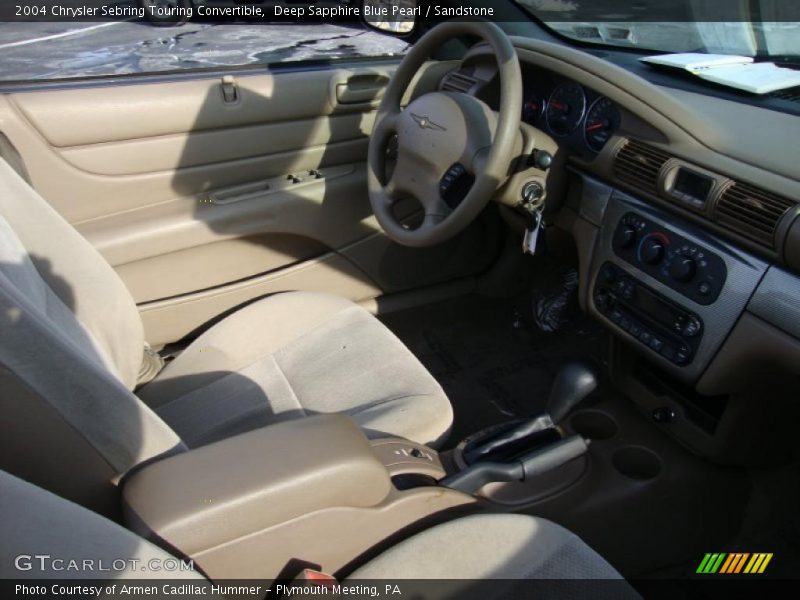 Deep Sapphire Blue Pearl / Sandstone 2004 Chrysler Sebring Touring Convertible