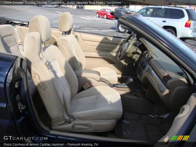 Deep Sapphire Blue Pearl / Sandstone 2004 Chrysler Sebring Touring Convertible