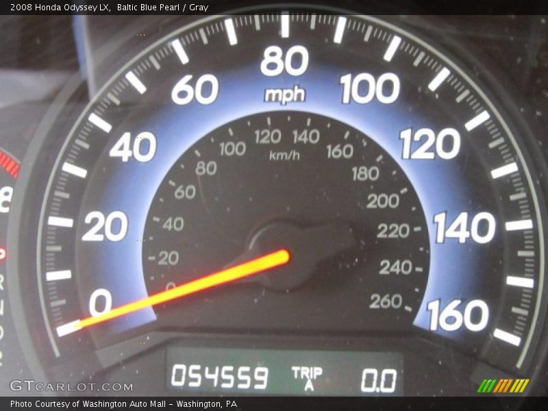Baltic Blue Pearl / Gray 2008 Honda Odyssey LX
