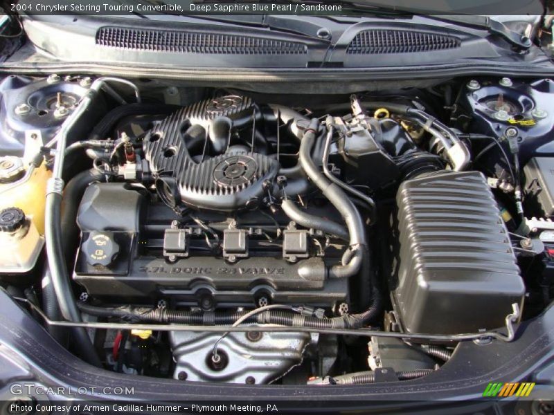 Deep Sapphire Blue Pearl / Sandstone 2004 Chrysler Sebring Touring Convertible