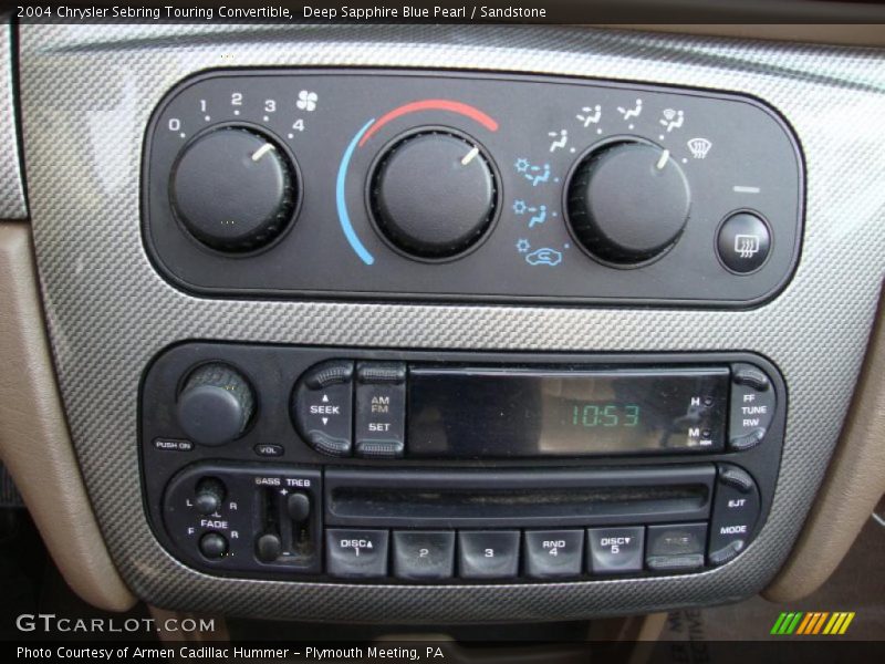 Deep Sapphire Blue Pearl / Sandstone 2004 Chrysler Sebring Touring Convertible