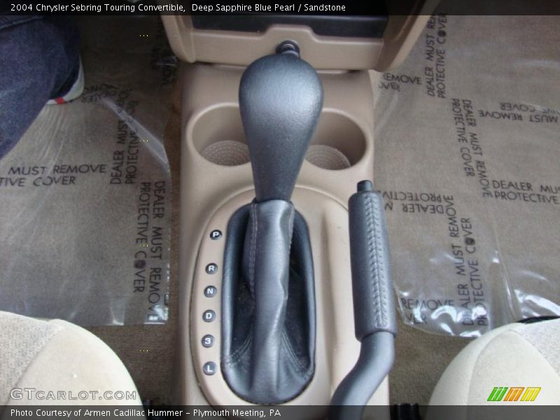 Deep Sapphire Blue Pearl / Sandstone 2004 Chrysler Sebring Touring Convertible