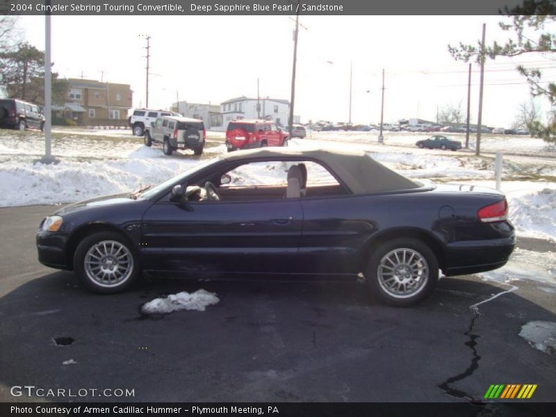 Deep Sapphire Blue Pearl / Sandstone 2004 Chrysler Sebring Touring Convertible