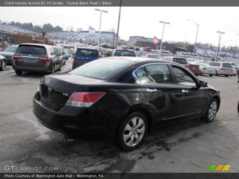 Crystal Black Pearl / Black 2009 Honda Accord EX V6 Sedan