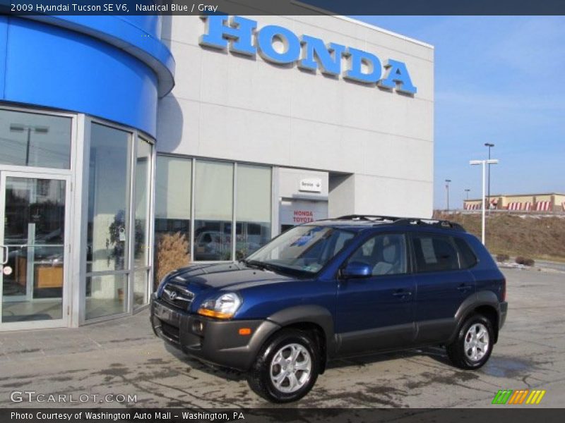 Nautical Blue / Gray 2009 Hyundai Tucson SE V6